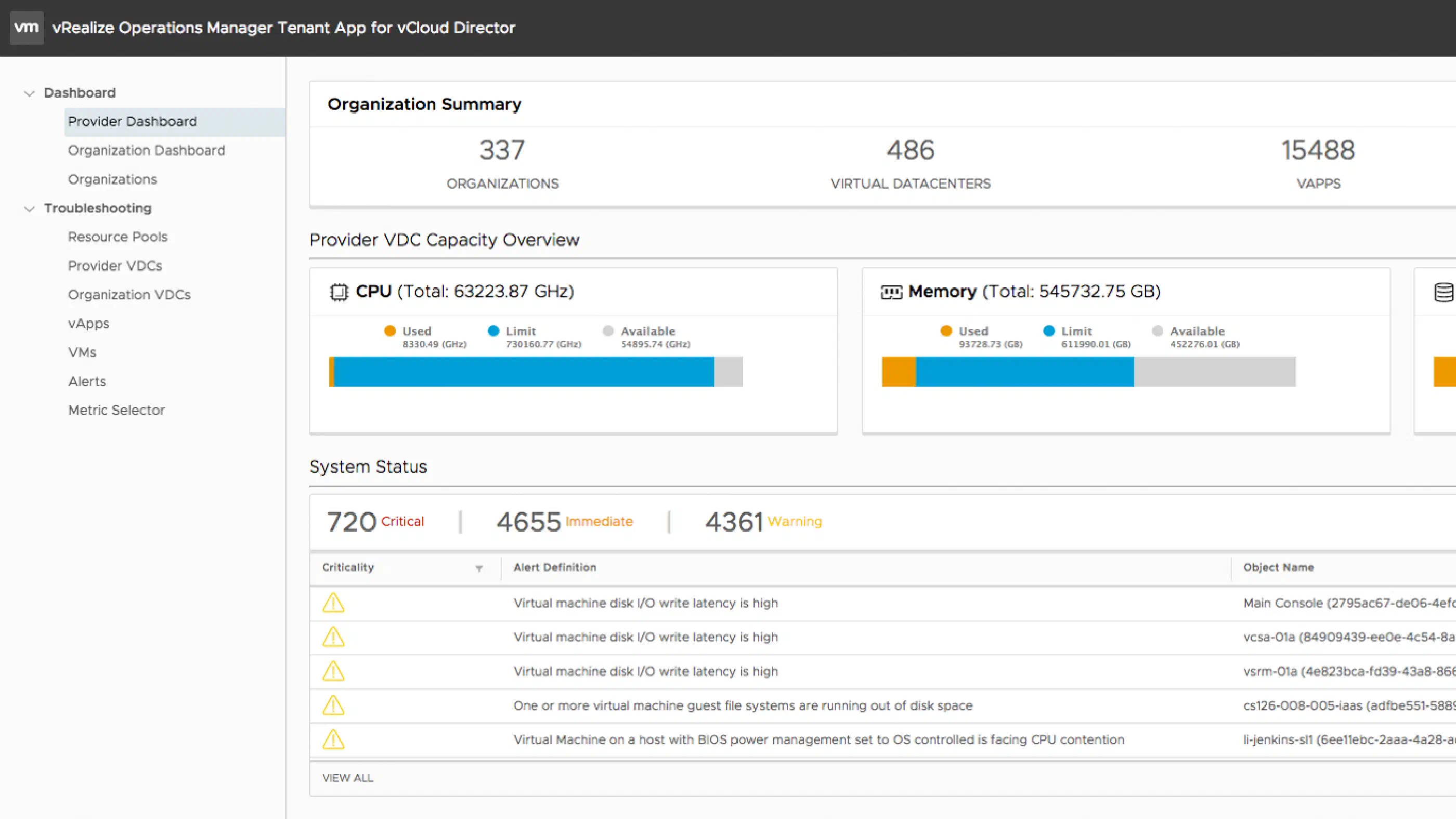 vROPS Tenant App voor vCloud Director